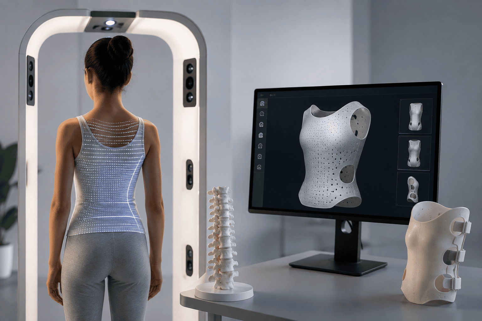 3D scanned scoliosis brace Dubai