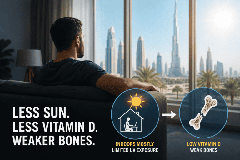 Why Living Indoors in Dubai Can Weaken Your Bones Over Time