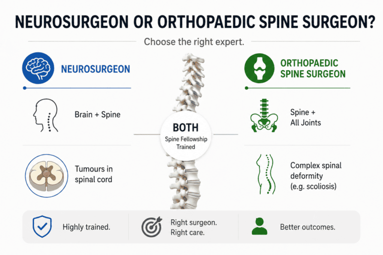 Dr. Sherief Elsayed explains the real difference between neurosurgeons and orthopaedic spine surgeons, and which to choose for your spine problem in Dubai.